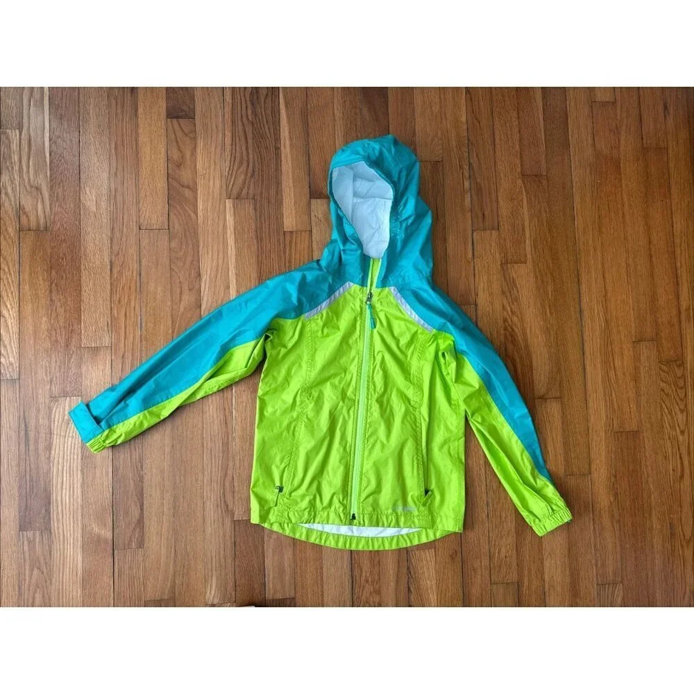 LL Bean Nylon Full Zip Hooded Raincoat Light Weight Size S (8)